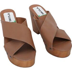 Lucky Brand Women's Takara Wooden Platform Sandals - Size 11